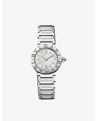 BVLGARI - Bbl23wss Stainless-steel And 0.196ct Brilliant-cut Diamond Quartz Watch - Lyst