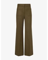 Victoria Beckham - Alina Straight-Leg Woven Trousers - Lyst