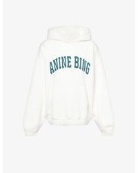 Anine Bing - Harvey Logo-print Cotton-jersey Hoody - Lyst