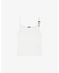 The Kooples - Buckle-Embellished Slim-Fit Stretch-Cotton Vest - Lyst