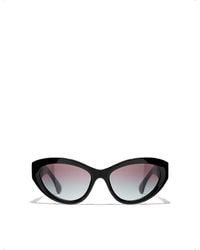 Chanel - Ch5513 Cat Eye-frame Acetate Sunglasses - Lyst