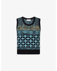 Dries Van Noten - Mahoba Intarsia-Knit Wool Vest - Lyst
