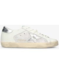 Golden Goose - Women's Superstar 11664 Leather And Suede Low-top Trainers - Lyst