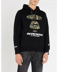 Aape Camouflage-print Stretch-jersey Hoody - Black