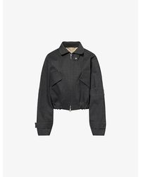 Victoria Beckham - X Macintosh Cropped Cotton Bomber Jacket - Lyst