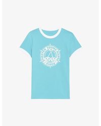 Zadig & Voltaire - Walk Insignia Logo-print Organic-cotton T-shirt - Lyst