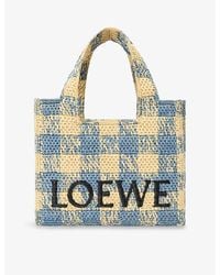 Loewe - X Paula's Ibiza Font Small Woven Tote Bag - Lyst