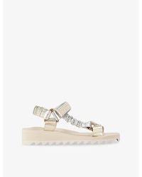 Kurt Geiger - Orion Faux-Leather Sandals - Lyst