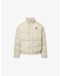 BBCICECREAM - Script Check-Print Shell Puffer Jacket - Lyst