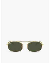 Ray-Ban - Rb3719 Oval-frame Metal Sunglasses - Lyst