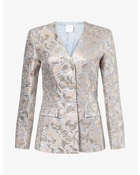 Huishan Zhang - Brynn Floral-Pattern Jacquard Jacket - Lyst