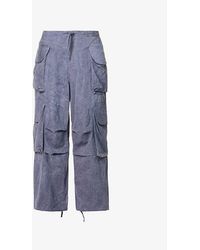Entire studios - Gocar Pocketed Regular-fit Wide-leg Cotton-blend Cargo Trousers X - Lyst
