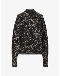 JOSEPH - Yasmin Cashair Jacquard Cashmere Jumper - Lyst