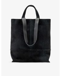 AllSaints - Cassius Suede Tote Bag - Lyst