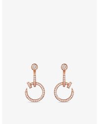Cartier - Juste Un Clou 18Ct Rose- And 1.45Ct Brilliant-Cut Diamond Earrings - Lyst