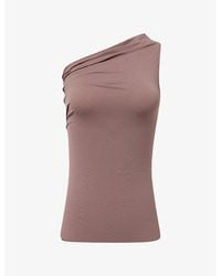 Rick Owens - Athena Asymmetric Stretch-Jersey Tank Top - Lyst