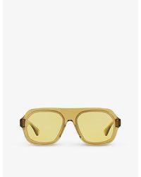 Bottega Veneta - 6j000397 Bv1217s Rectangle-frame Acetate Sunglasses - Lyst
