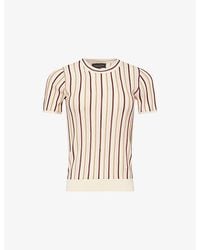 Rag & Bone - Victoria Stripe-Print Stretch-Knit T-Shirt - Lyst