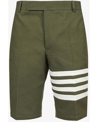 Thom Browne Washed-cotton Canvas Chino Short - Green