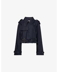 JW Anderson - Cropped Cotton Trench Coat - Lyst