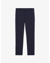 The Kooples - High-Rise Straight-Cut Stretch-Woven Trousers - Lyst