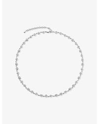 Monica Vinader - Bezel Sterling- And 0.5Ct Lab-Grown Diamond Cluster Necklace - Lyst