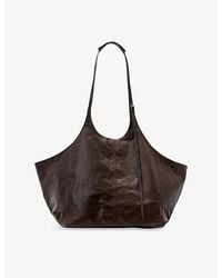 AllSaints - Siloh Oversized Leather Tote Bag - Lyst