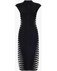 Hervé Léger - Geometric-pattern Recycled Viscose-blend Midi Dress - Lyst