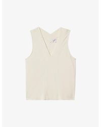 Reiss - Mira V-Neck Sleeveless Woven Top - Lyst