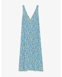 Zadig & Voltaire - Renzo Floral-Print Woven Midi Dress - Lyst
