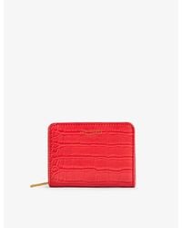 Ted Baker - Valense Small Logo-embossed Croc-effect Faux-leather Purse - Lyst