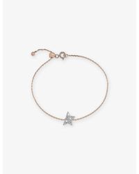 Kismet by Milka - Maxi Comet 0.04Ct Baguette-Diamond And 0.08Ct Diamond Chain Bracelet - Lyst