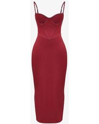 House Of Cb - Stefania Fitted Satin Maxi Dress - Lyst