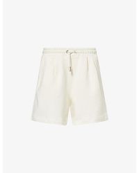 Emello - Embroidered Patch-Pocket Cotton Shorts - Lyst