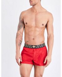 versace swim shorts red