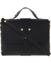 Sandro Abby Leather Satchel - Black
