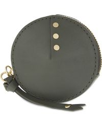 Sandro Petite Bonnie Leather Coin Purse - Green