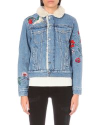 sandro denim jacket womens