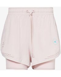 adidas By Stella McCartney - Training Graphic-print Stretch-recycled-polyester Shorts - Lyst