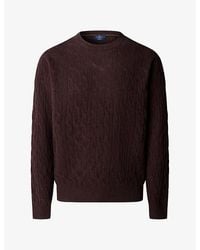 Hackett - Cable-Knit Crewneck Wool Jumper - Lyst