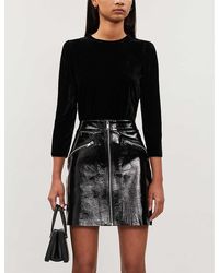 whistles lavone velvet wrap dress