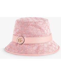 Gucci - Logo-pattern Canvas Bucket Hat - Lyst