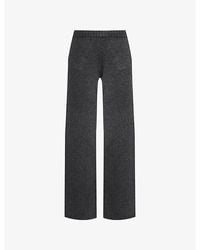 The Couture Club - Fluffy Emblem Brand-Embroidery Straight-Leg Mid-Rise Knitted Jogging Bottoms - Lyst