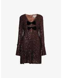 Amy Lynn - Diana Sequin Woven Mini Dress - Lyst