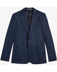 Ted Baker - Vy Single-breasted Slim-fit Cotton-jersey Blazer - Lyst