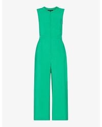 Whistles - Josie Zip-Front Sleeveless Woven Jumpsuit - Lyst