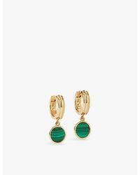Astley Clarke - Stilla 18Ct And Malachite Drop Huggies - Lyst