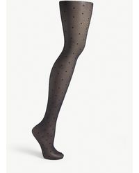Falke 15 Denier Polka Dot Tights - Black