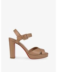 Christian Louboutin - Cora 100 Leather Heeled Sandals - Lyst