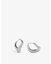 Monica Vinader - Swirl Small Recycled Sterling-silver Hoop Earrings - Lyst